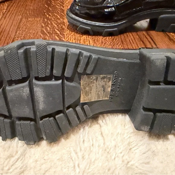 Rag and Bone Quinn Patent Platform Leather Loafers - Picture 5 of 6